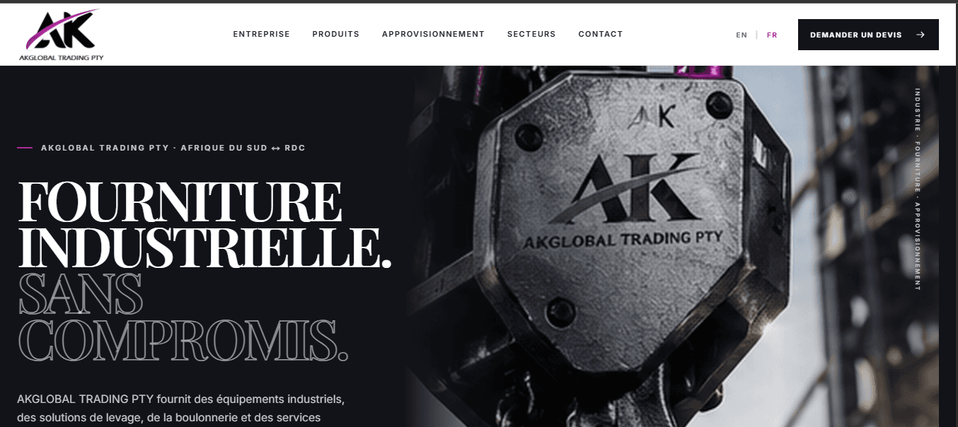 AK Global Trading website