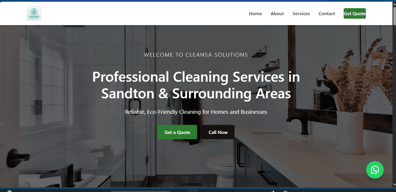 Cleanisa Solutions website